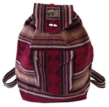Baja Backpack - Dark Red & Tan
