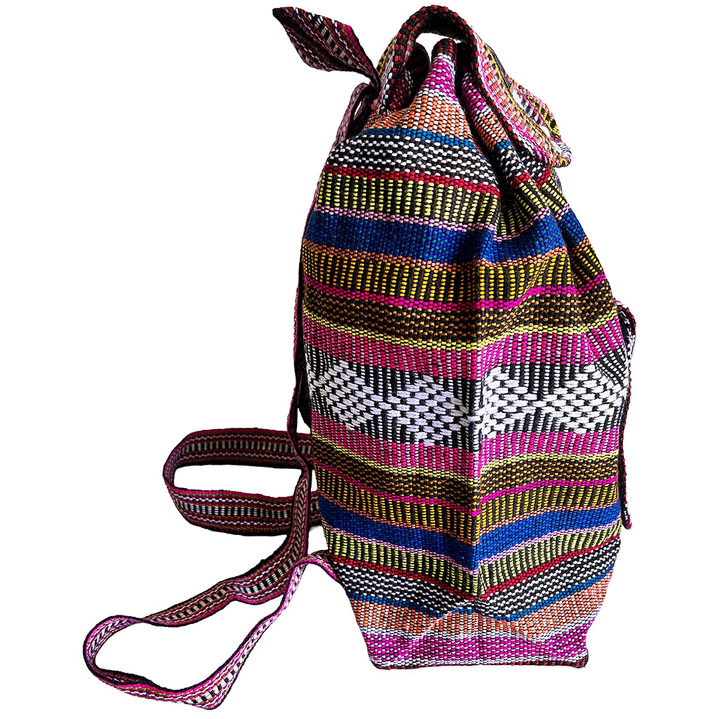 Baja Backpack - White Pink Peach Yellow
