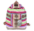 Baja Backpack - Brown Diamond Neon Yellow Pink