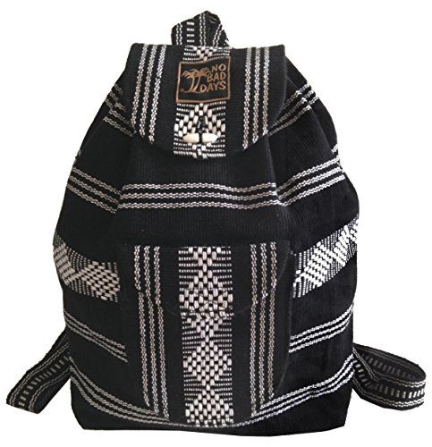 Baja Backpack - Black & White Stripes v2