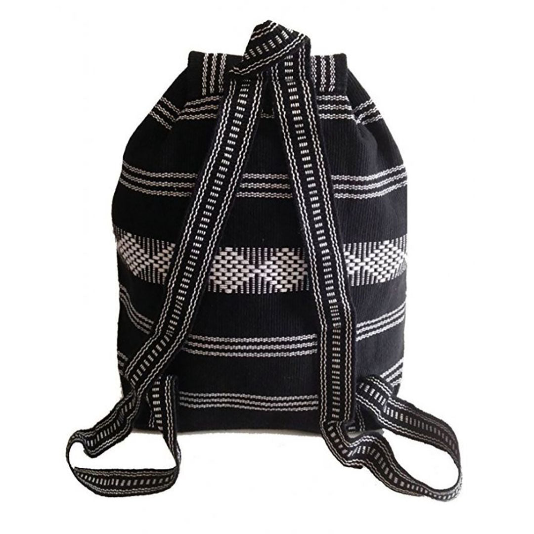Baja Backpack - Black & White Stripes v2