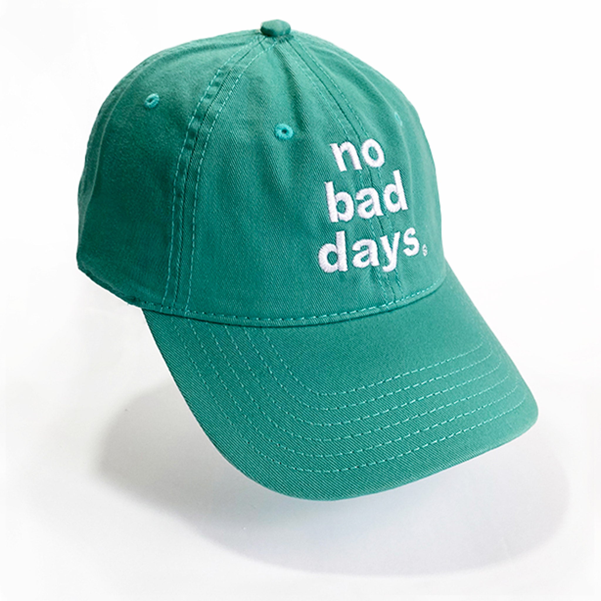 Aqua Text Black Dad Hat