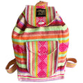 Baja Backpack - Fuchsia Neon Yellow Orange Stripes