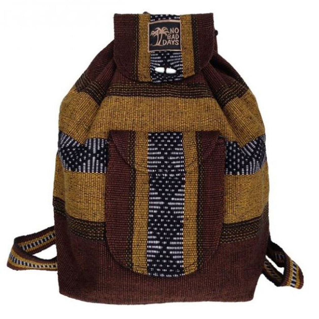 Baja Backpack - Mustard & Brown Stripes