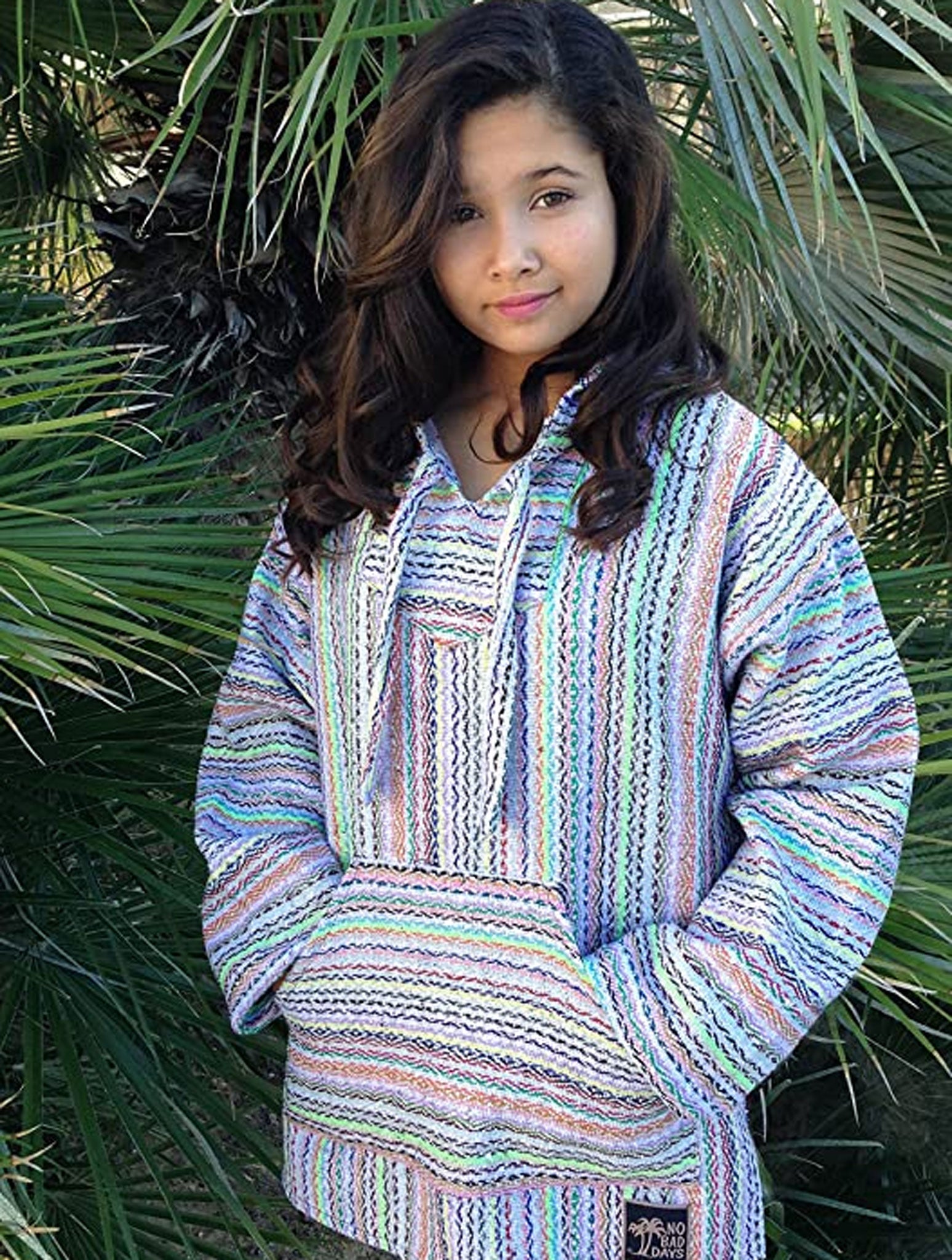 Cream Rainbow Baja Hoodie