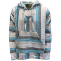 White Blue Black With Red Dash Diamond Baja Hoodie