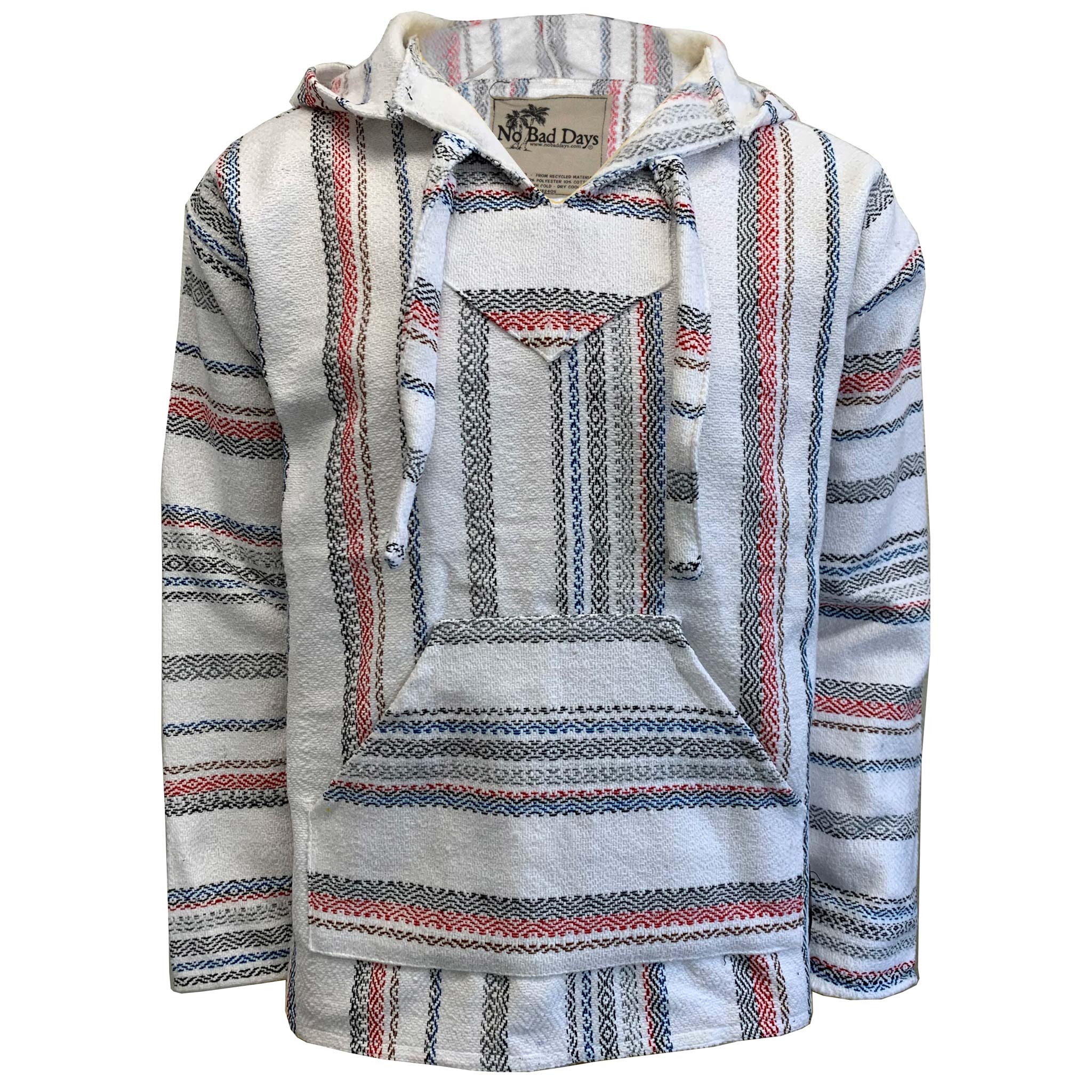 White Gray Brown Black Blue Red Diamond Baja Hoodie