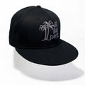 Black Cotton Snapback Cap