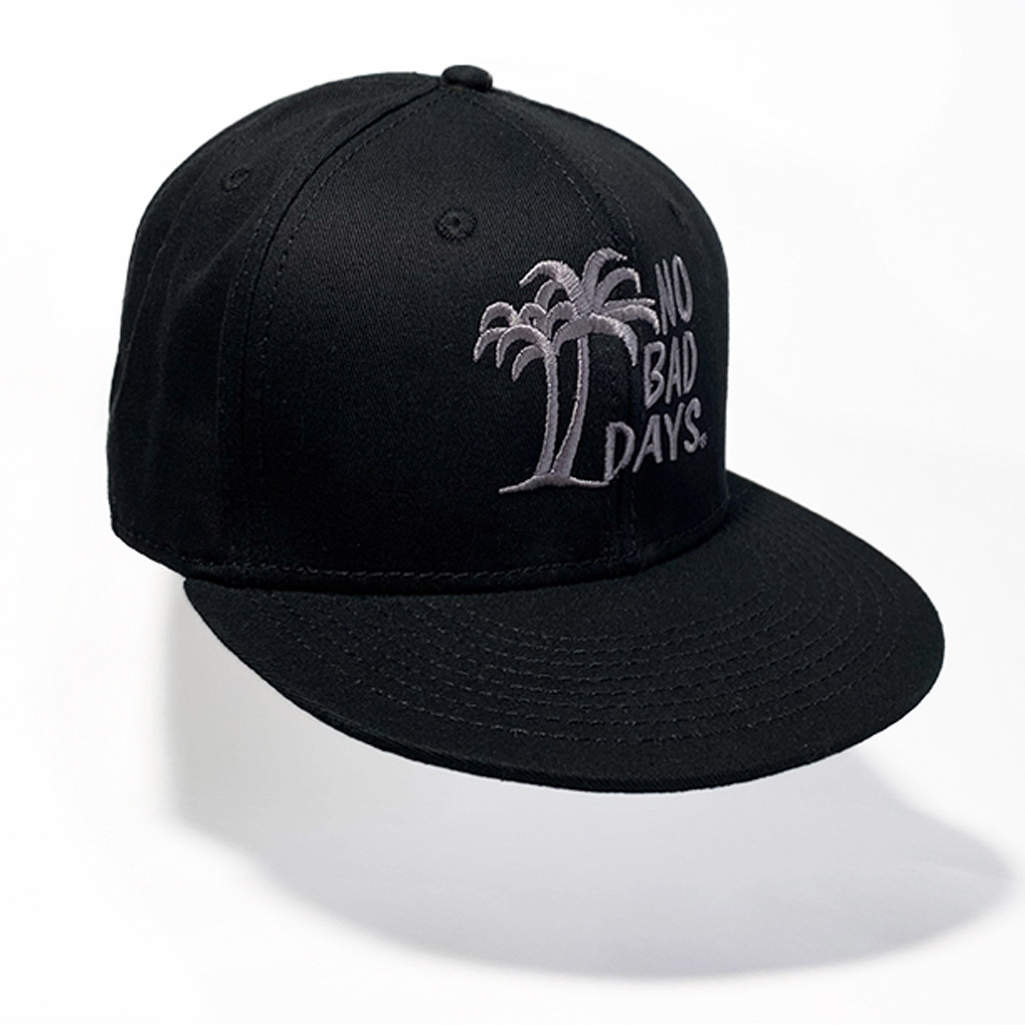 Black Cotton Snapback Cap