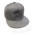 Grey Cotton Snapback Cap