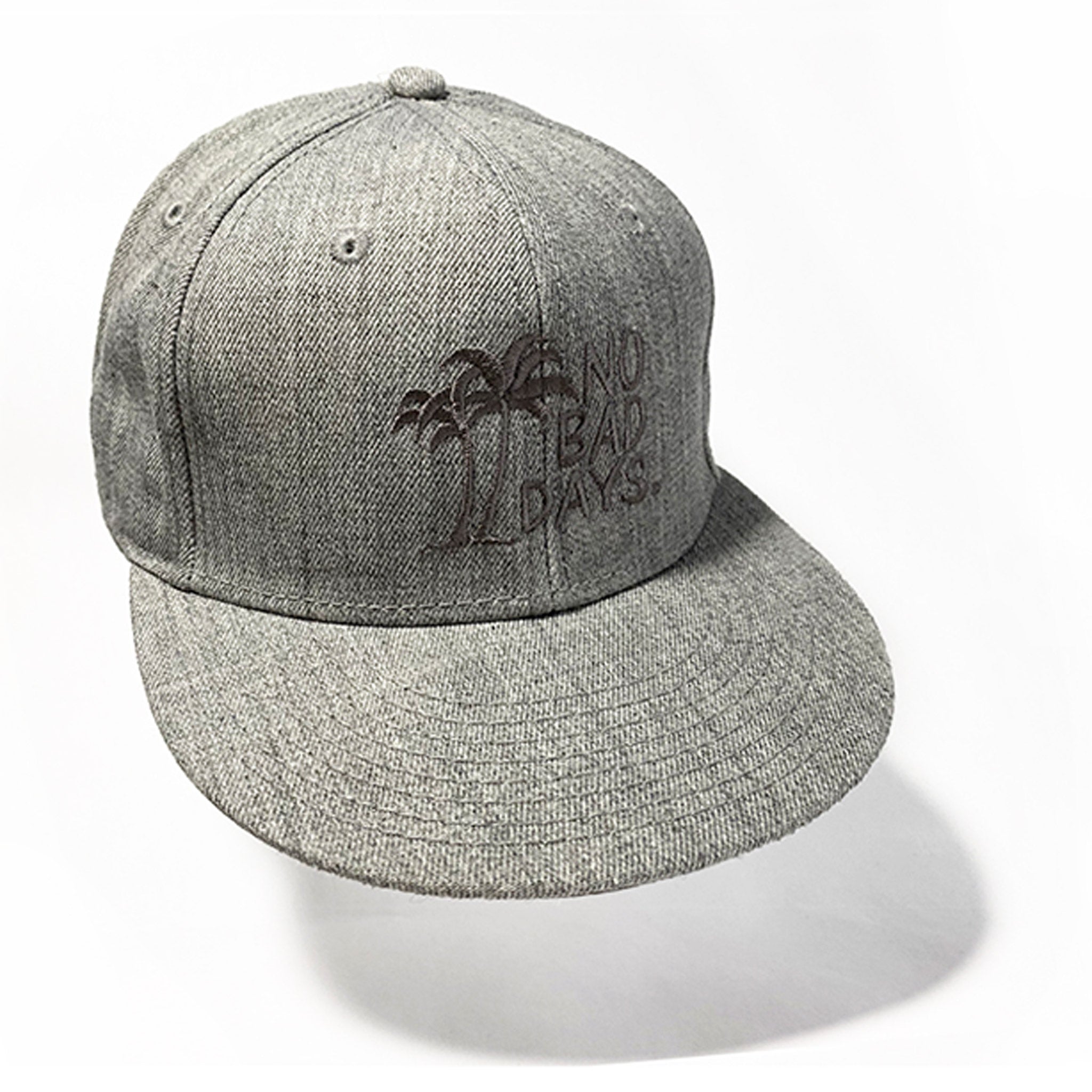 Grey Wool Blend Snapback Cap