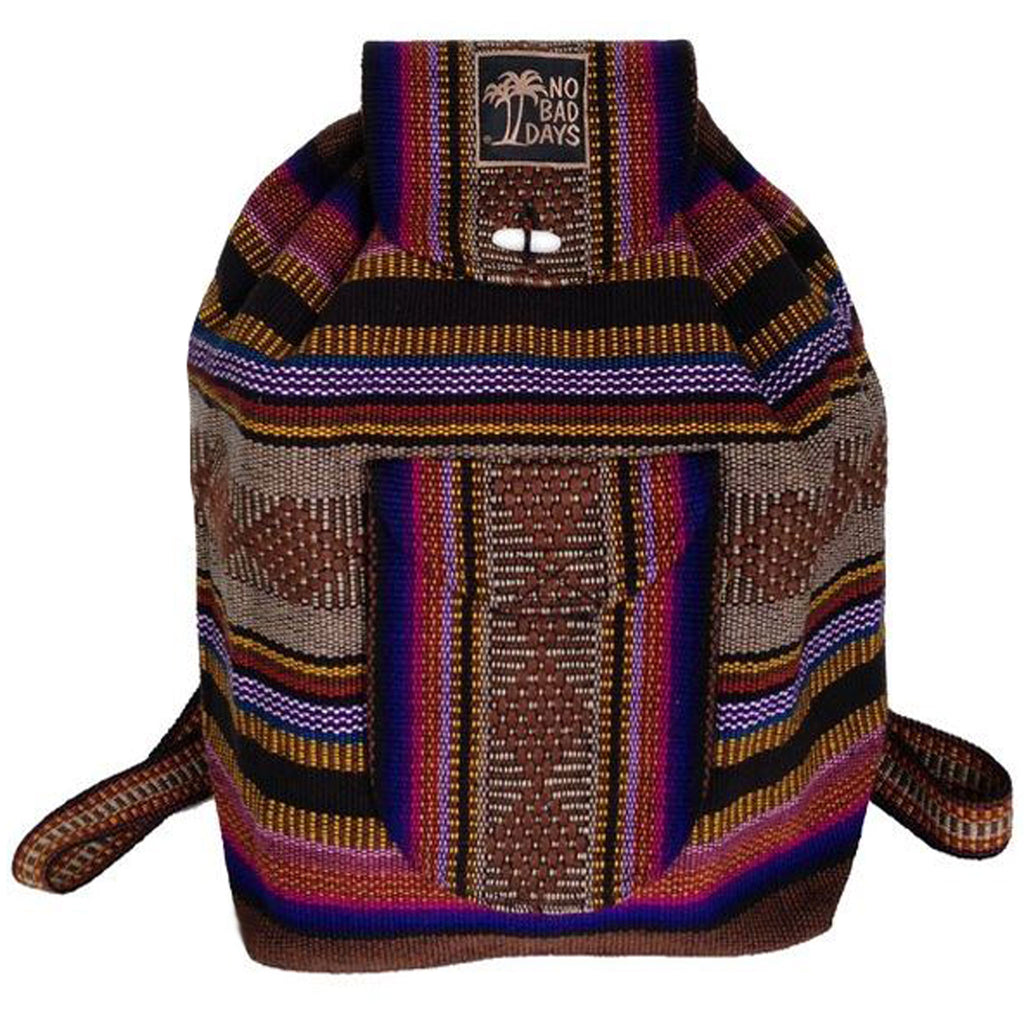 Baja Backpack - Light Brown Diamond Blue Pink