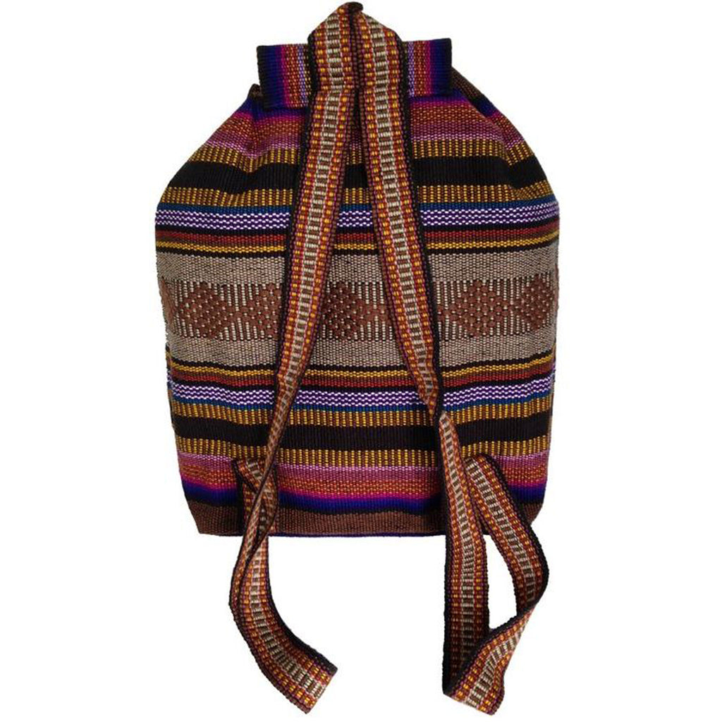 Baja Backpack - Light Brown Diamond Blue Pink